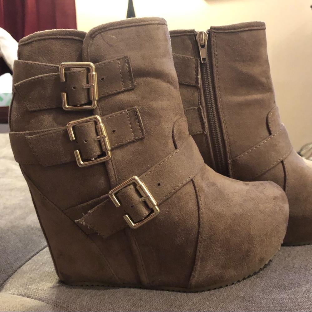 Soda Suede Wedges